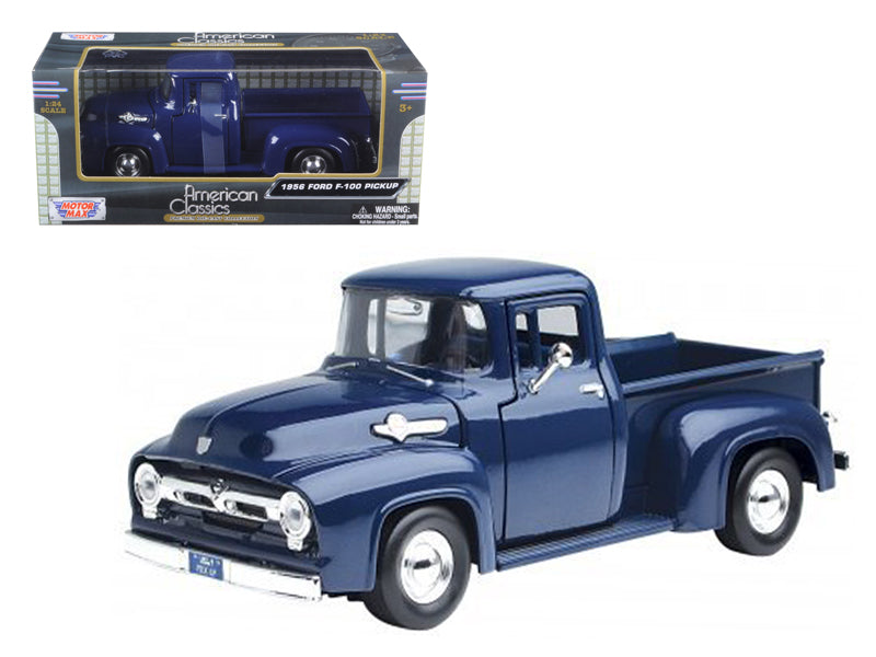 1956 Ford F-100 Blue Diecast Model Pickup Truck