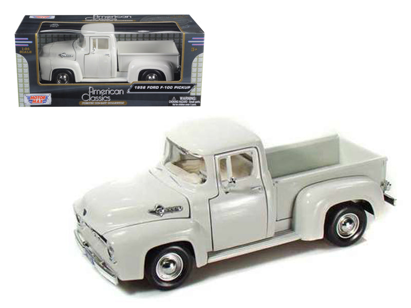 1956 Ford F-100 White Diecast Model Pickup Truck 