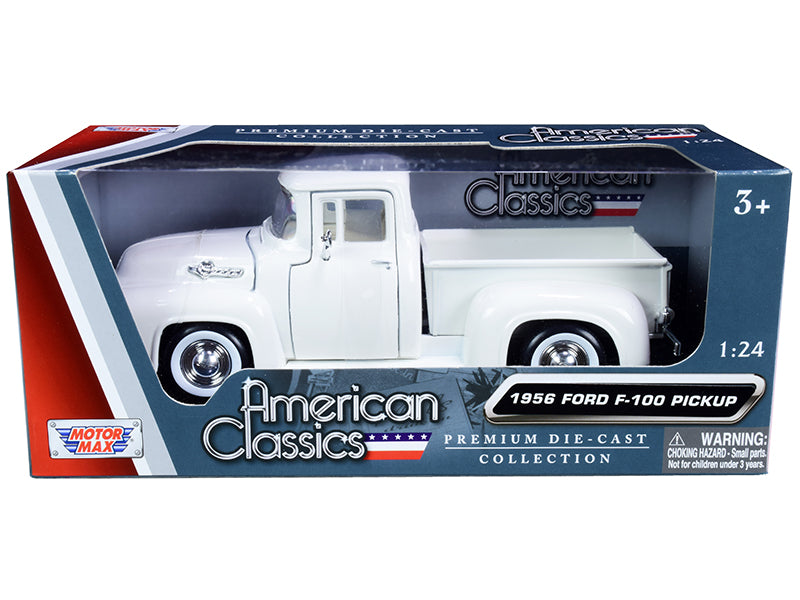 1956 Ford F-100 White Diecast Model Pickup Truck 
