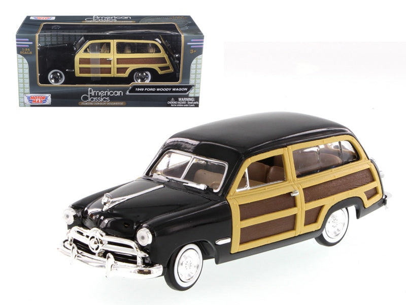 1949 Ford Woody Wagon Black Diecast Model Car 