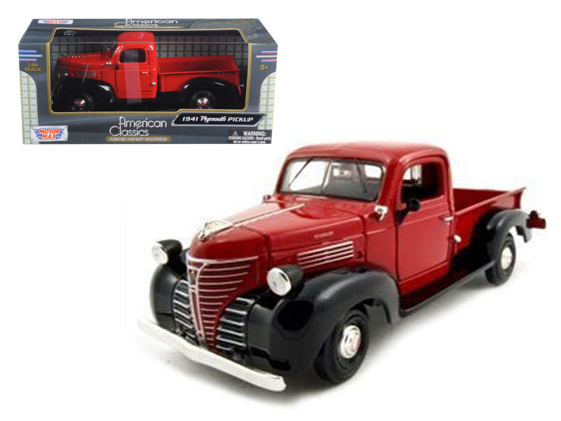 1941 Plymouth   Red Diecast Model Pickup Truck 