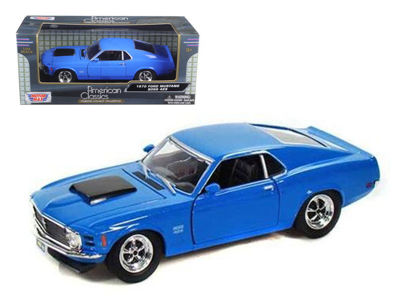 1970 Ford Mustang Boss Blue Diecast Model Car 