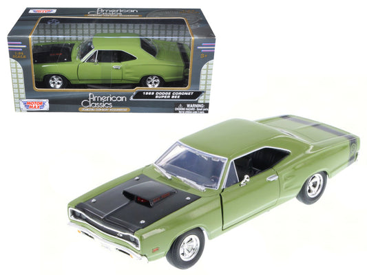 1969 Dodge Coronet Super Green Diecast Model Car 