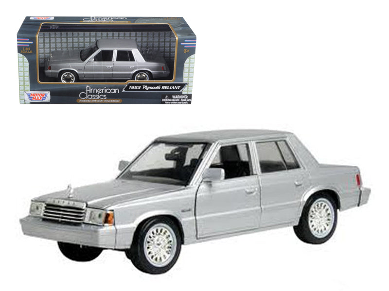 1983 Plymouth Reliant  Silver Diecast Model Car 