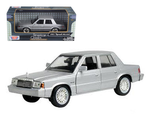 1983 Plymouth Reliant  Silver Diecast Model Car 