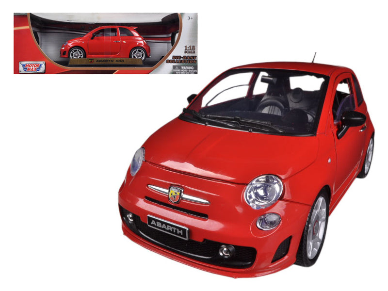 Fiat 500 Abarth  Red Diecast Model Car 