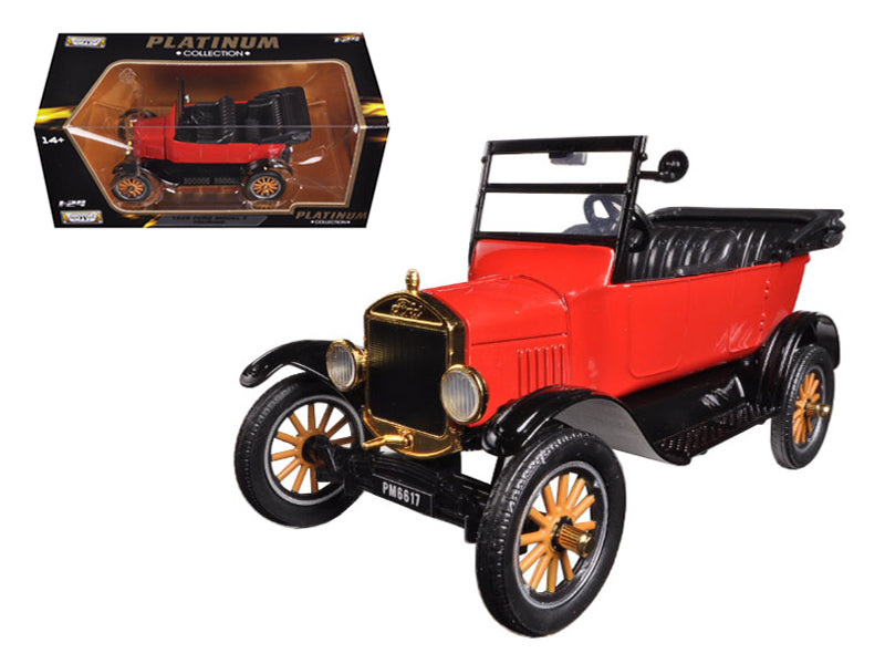 Brand new 1/24 scale diecast car model of 1925 Ford Model T Touring Red die cast model car by Motormax.
Brand new box.
Real rubber tires.