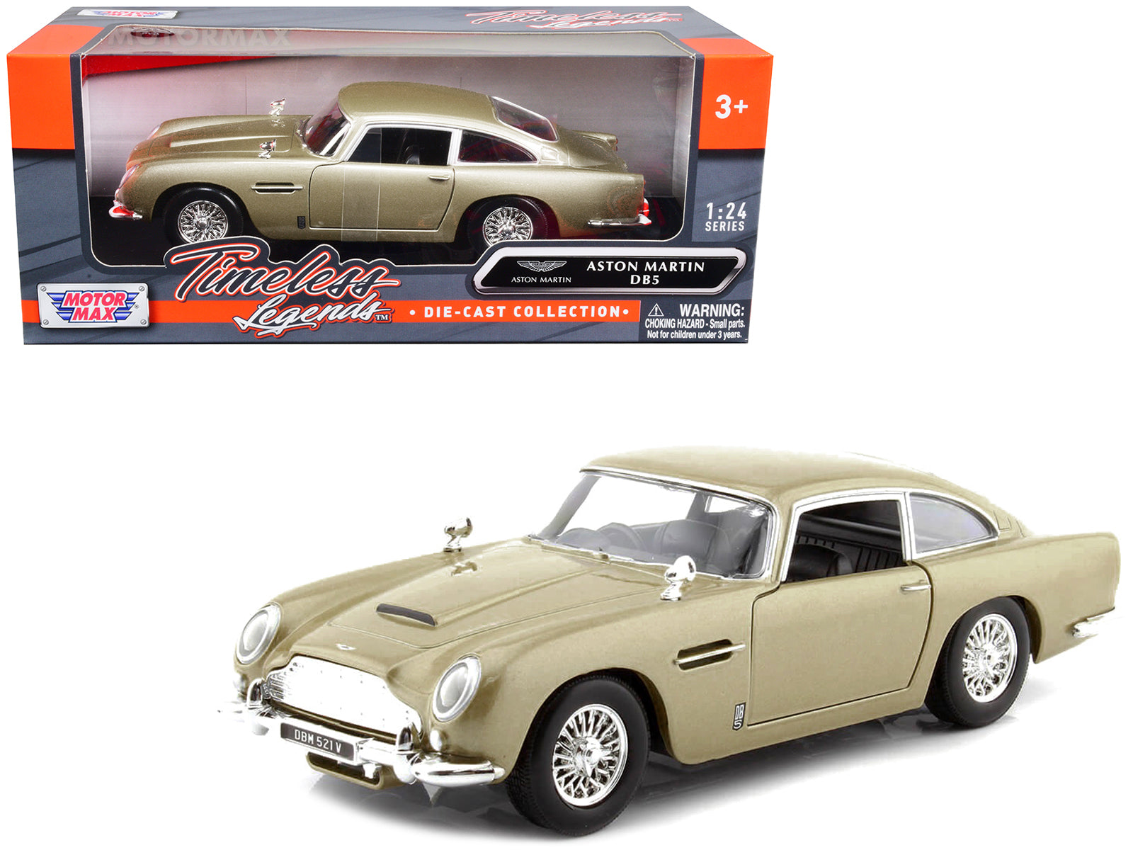 Aston Martin DB5 RHD Gold Diecast Model Car 