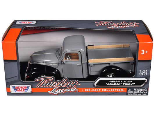 1942-47 Ford Jailbar 1:24 Scale Gray Diecast Model Pickup Truck