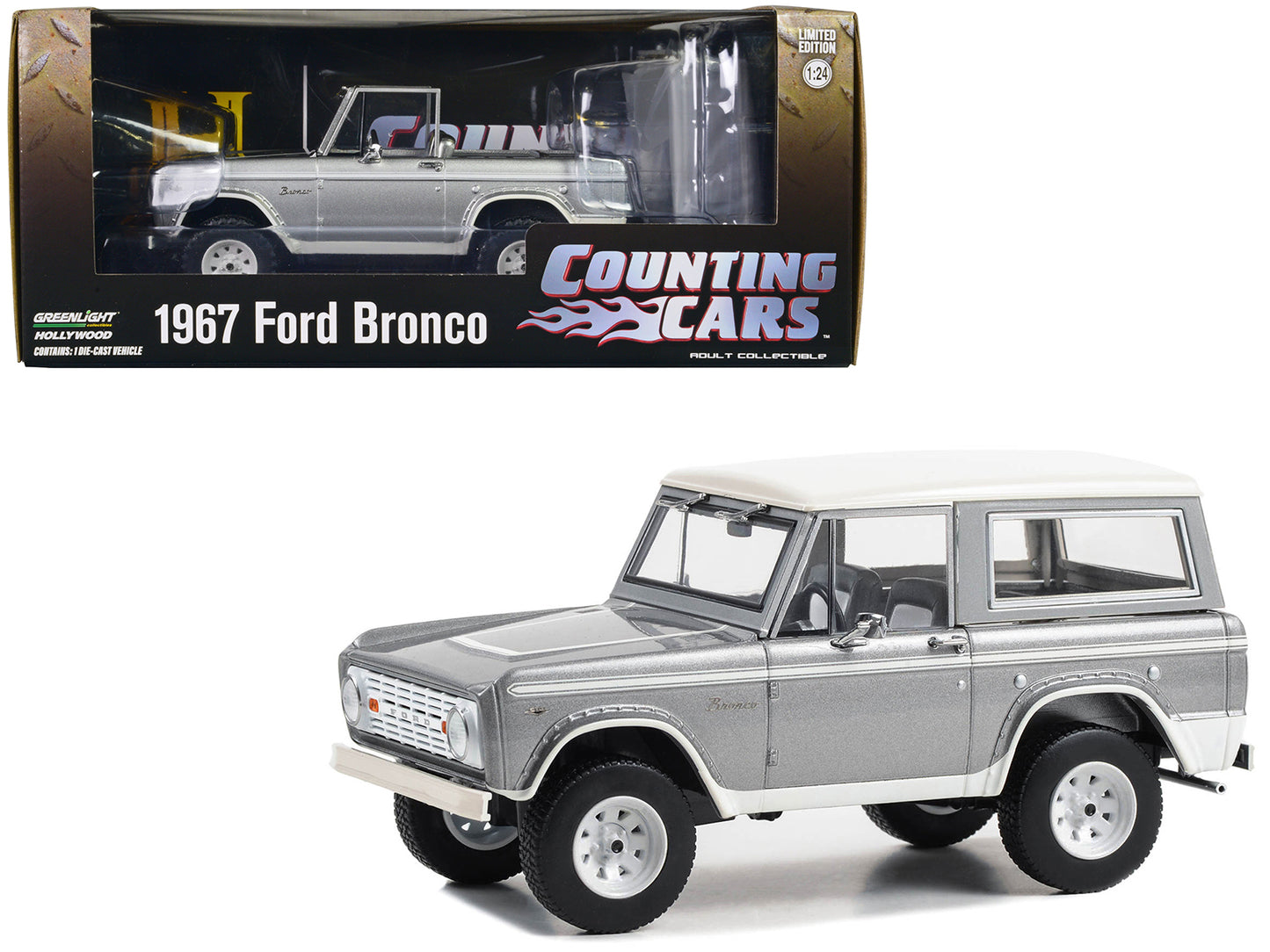 1967 Ford Bronco  Silver Diecast Model Car Counting Cars