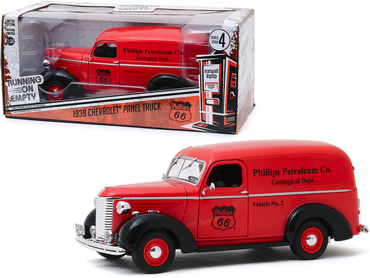 1939 Chevrolet Panel  Red Diecast Model Utility Truck 