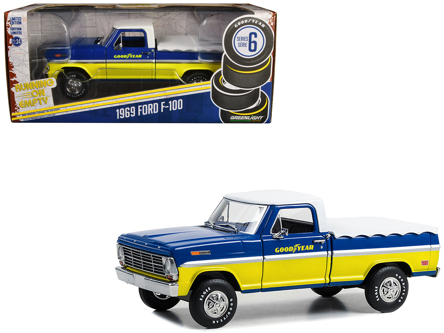 1969 Ford F-100 Blue Diecast Model Pickup Truck 