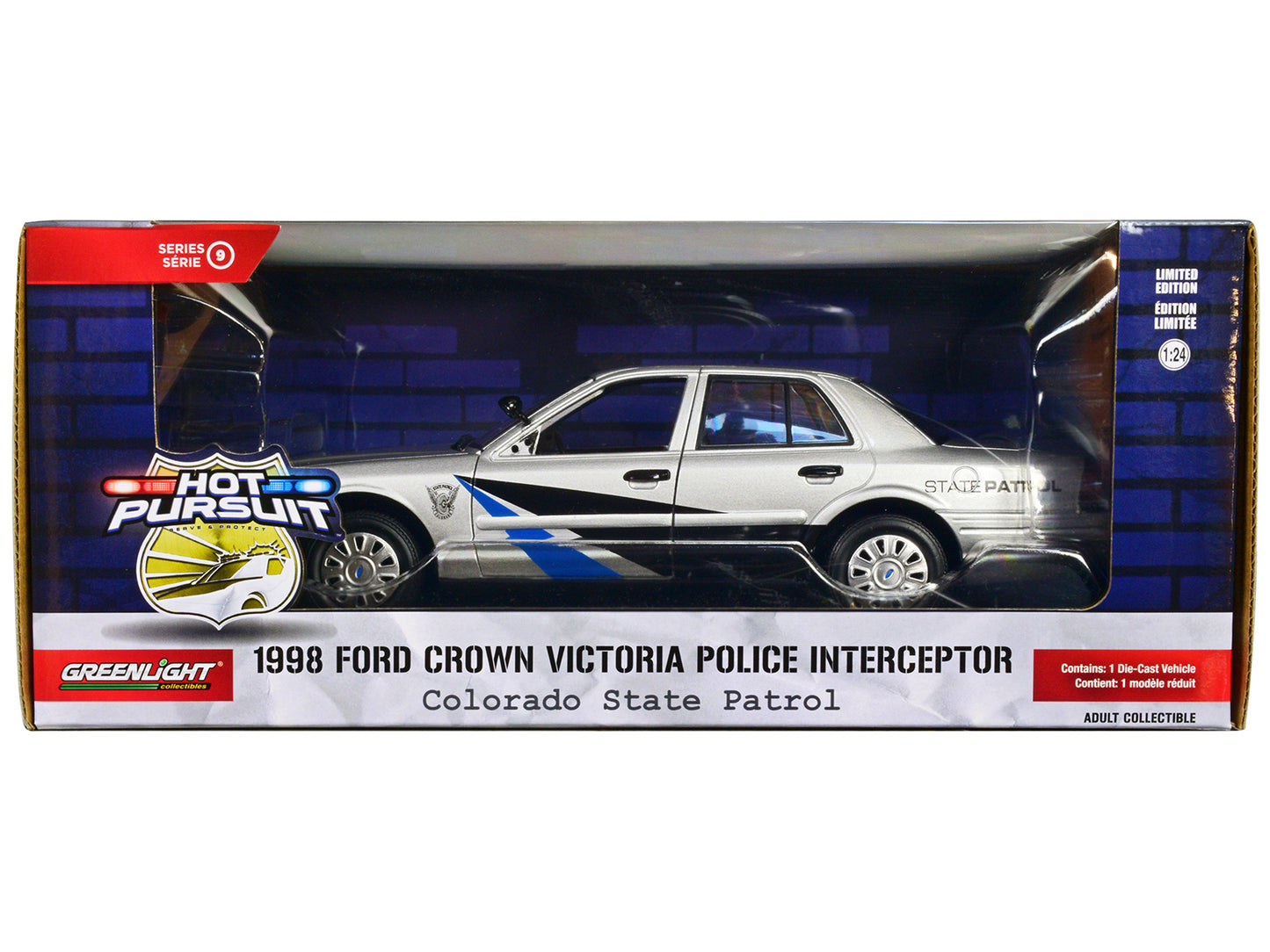 1998 Ford Crown Victoria Silver Diecast Model Car 