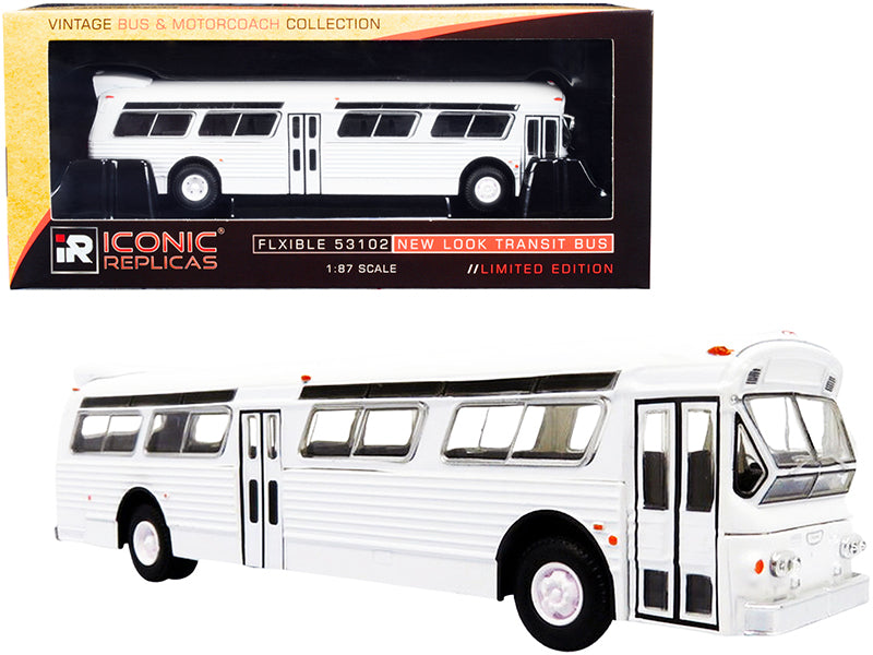 Flxible 53102 Transit Bus White Diecast Model Bus 