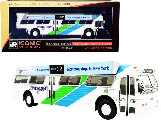 Flxible 53102 Transit Bus White Diecast Model Bus 
