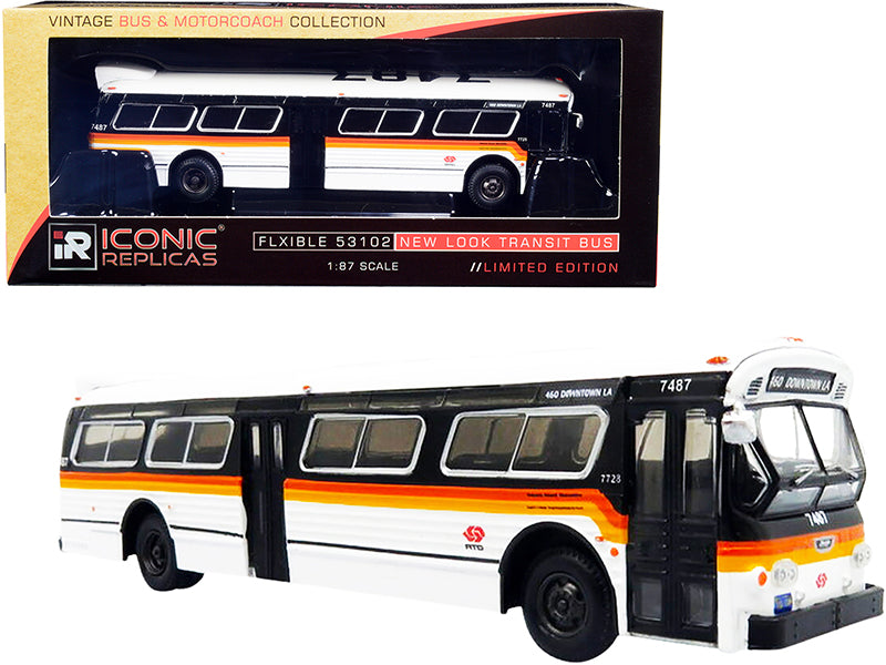 Flxible 53102 Transit Bus White Diecast Model Bus 