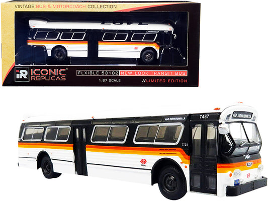 Flxible 53102 Transit Bus White Diecast Model Bus 