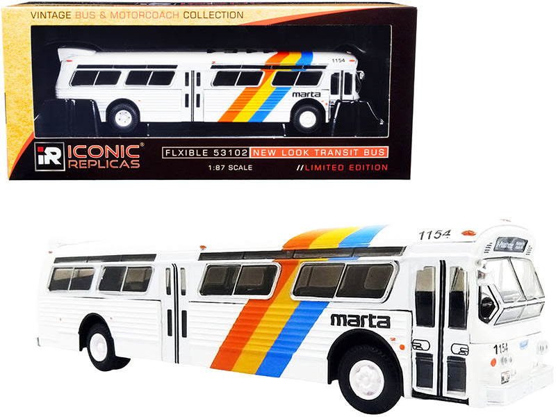 Flxible 53102 Transit Bus White Diecast Model Bus 