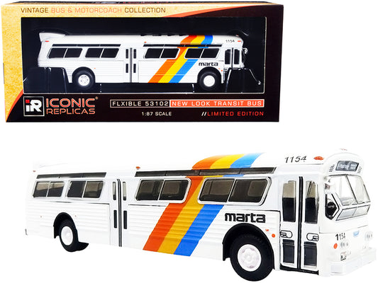 Flxible 53102 Transit Bus White Diecast Model Bus 