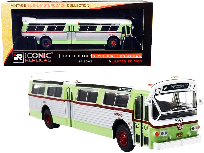 Flxible 53102 Transit Bus Green Diecast Model Bus 