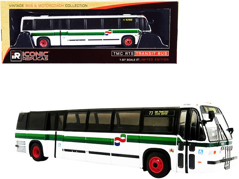 1999 TMC RTS Transit White Diecast Model Bus 