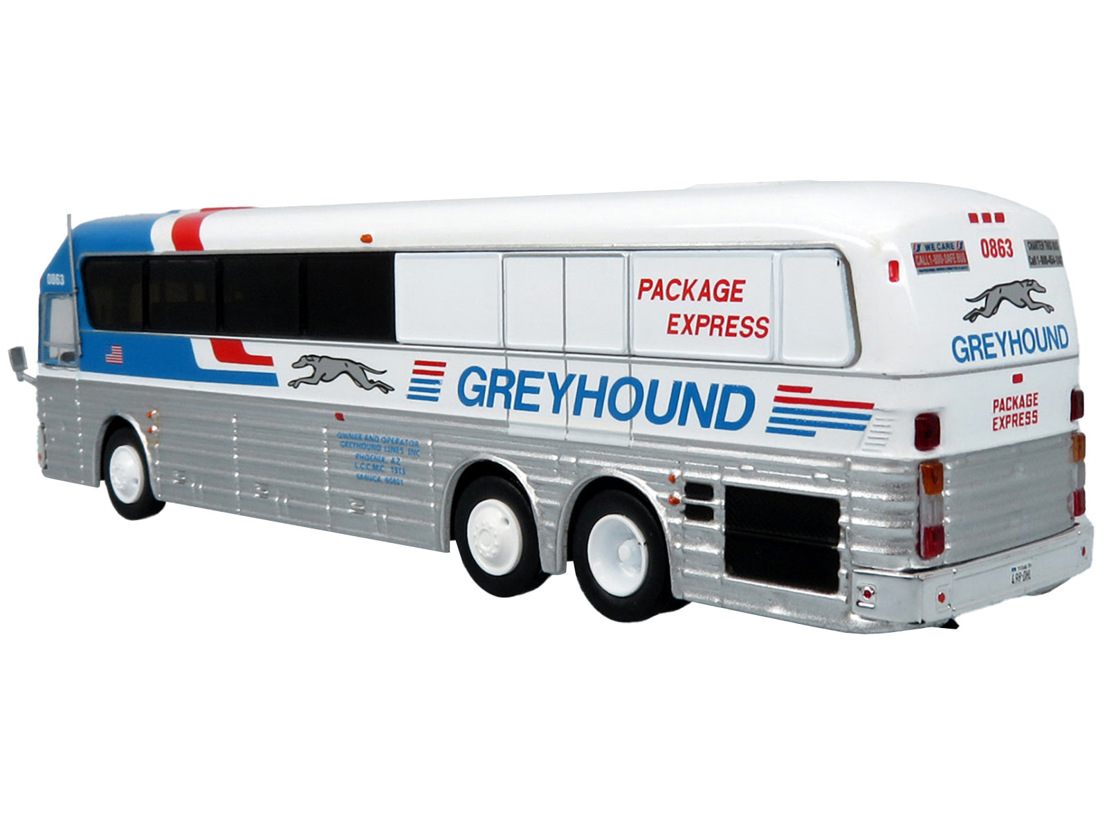 1984 Eagle Model 10 White Diecast Model Bus 