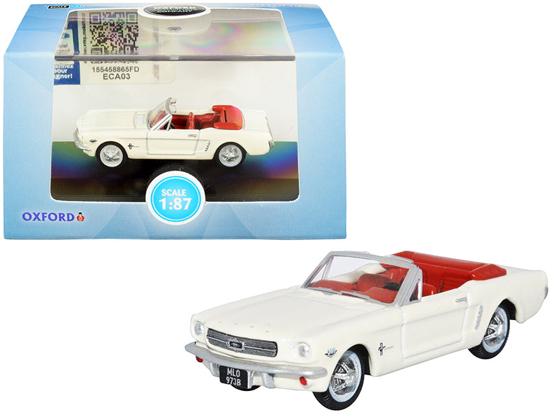 1965 Ford Mustang Convertible White Diecast Model Car 