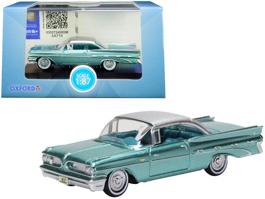 1959 Pontiac Bonneville Coupe Green Diecast Model Car 