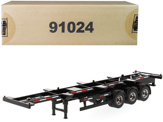 40' Skeleton Black Diecast Model Commercial Trailer 