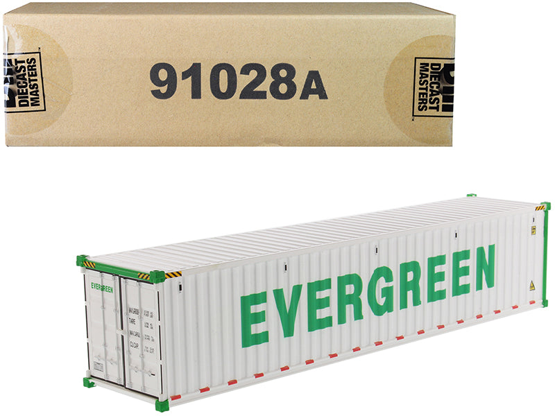 40' Refrigerated Sea Container White Diecast Model Sea Container 