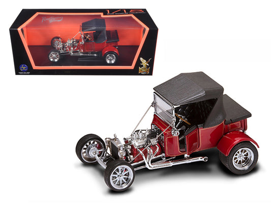 Brand new 1/18 scale diecast car model of 1923 Ford T-Bucket Soft Top Burgundy with Black Top die cast model car by Road Signature.
Brand n