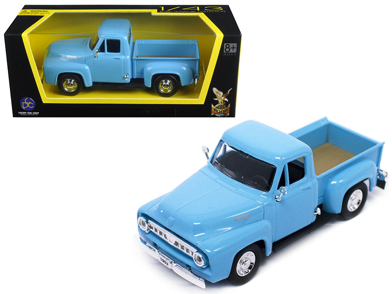 1953 Ford F-100 Blue Diecast Model Pickup Truck 