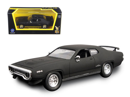 1971 Plymouth GTX Matt Black Diecast Model Car 