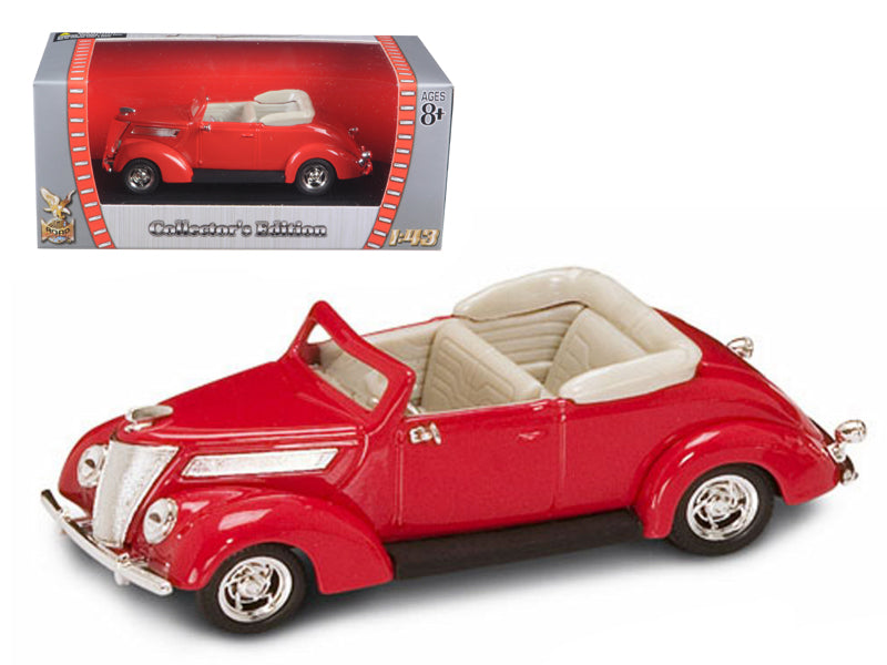 1937 Ford V8 Convertible Red Diecast Model Car 