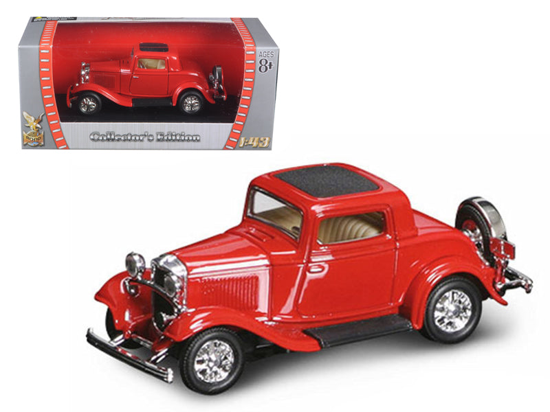 1932 Ford 3-Window Red Diecast Model Car 