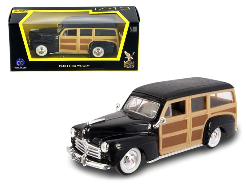 1948 Ford Woody Wagon Black Diecast Model Car 