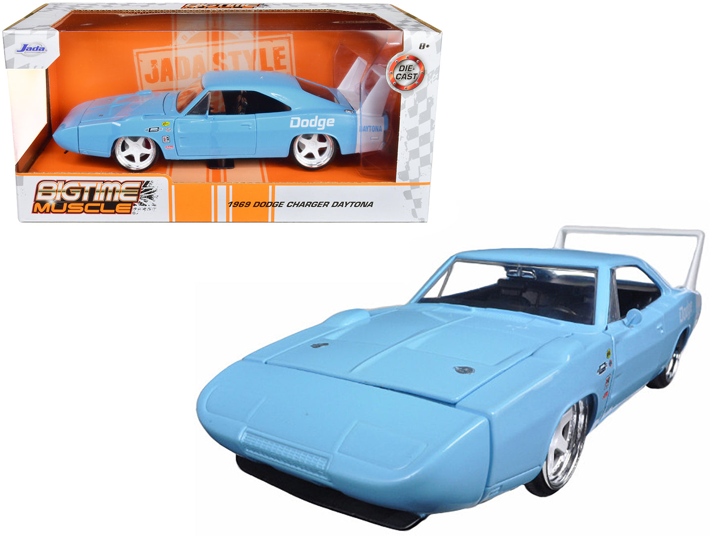 1969 Dodge Charger Daytona Blue Diecast Model Car 