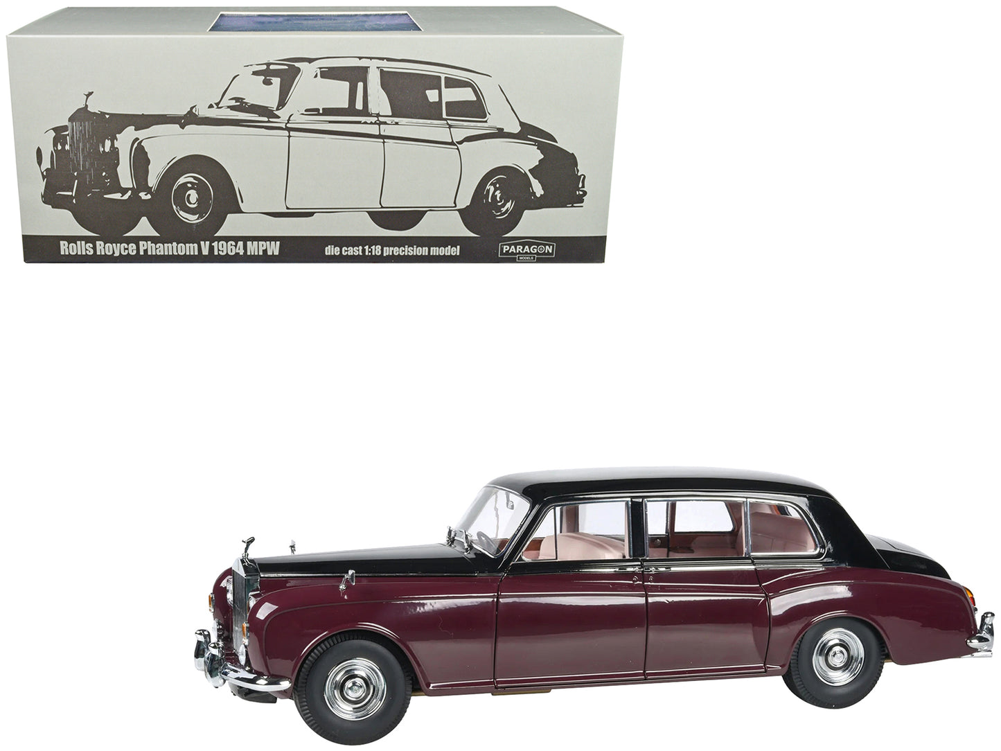 1964 Rolls Royce Phantom Red Diecast Model Car 