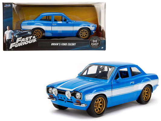 1970 Brian's Ford Escort Blue Diecast Model Car 