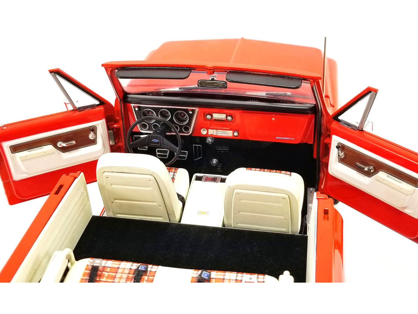 Brand new 1/18 scale diecast car model of 1972 Chevrolet K5 Blazer Red with White Top Highlander Edition Limited Edition to 690 pieces World