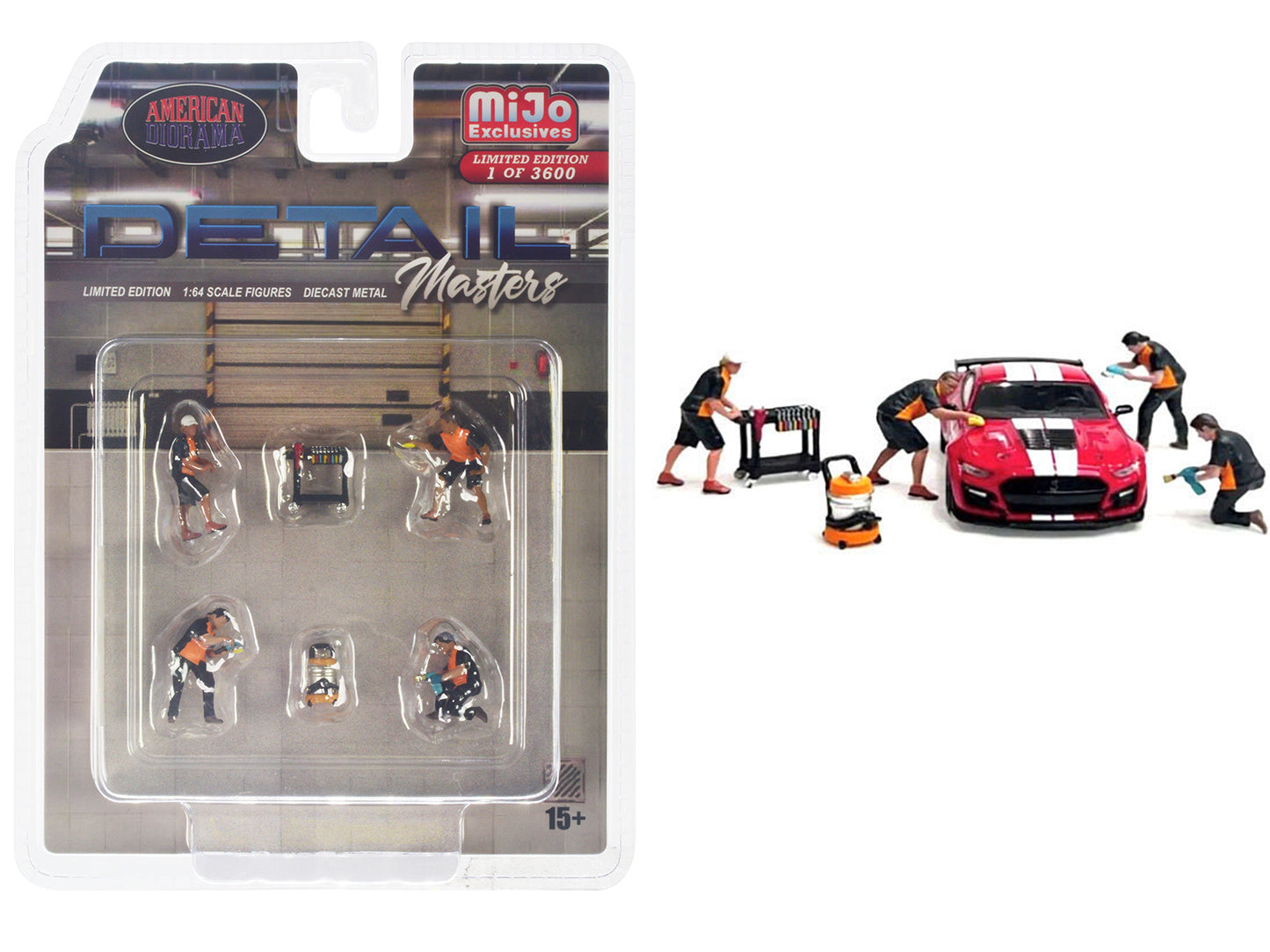 Brand new 1/64 scale diecast models of "Detail Masters" 6 piece Diecast Figure Set (4 Figures, 2 Tools) Limited Edition 