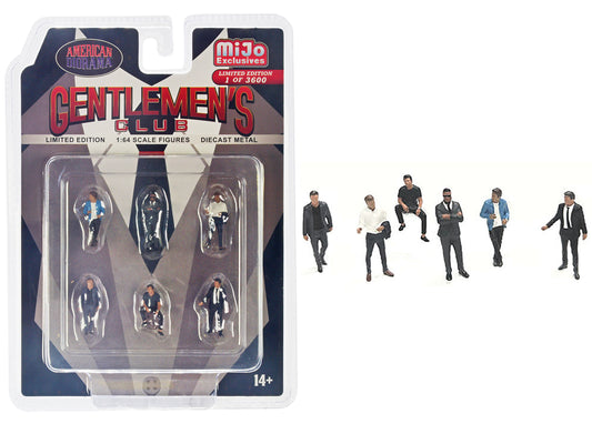 Brand new 1/64 scale diecast models of "Gentlemen's Club" 6 piece Diecast Figure Set (6 Figures) Limited Edition to 3600