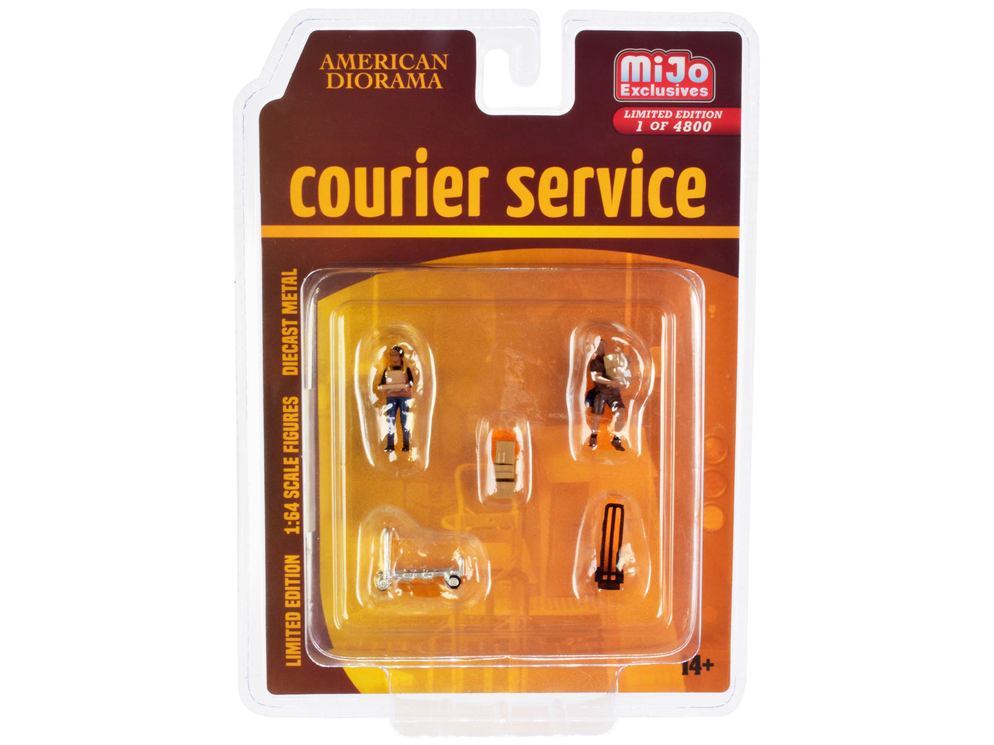 Set of  Diecast Model Courier Figure 