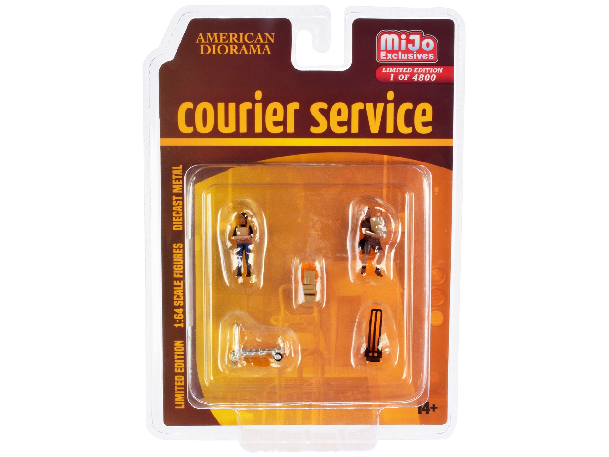 Set of  Diecast Model Courier Figure 