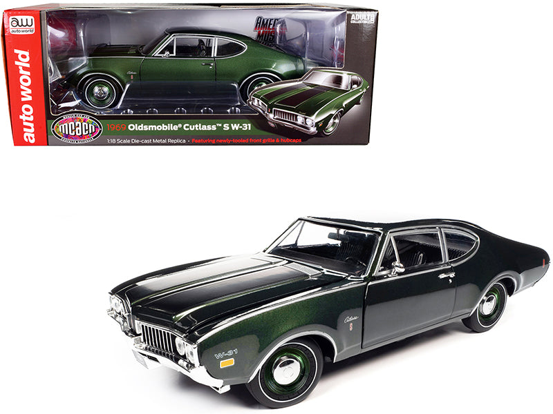 1969 Oldsmobile Cutlass S Green Diecast Model Car 