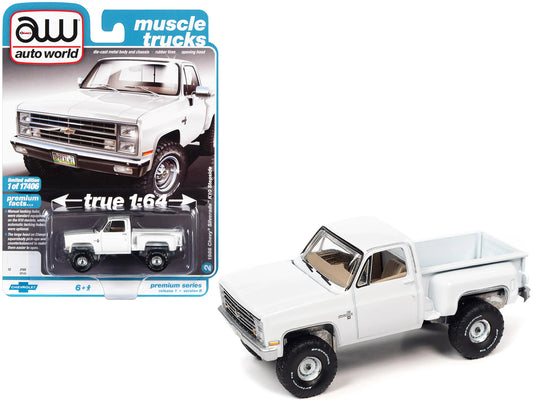1986 Chevrolet ado K10 White Diecast Model Pickup Truck 