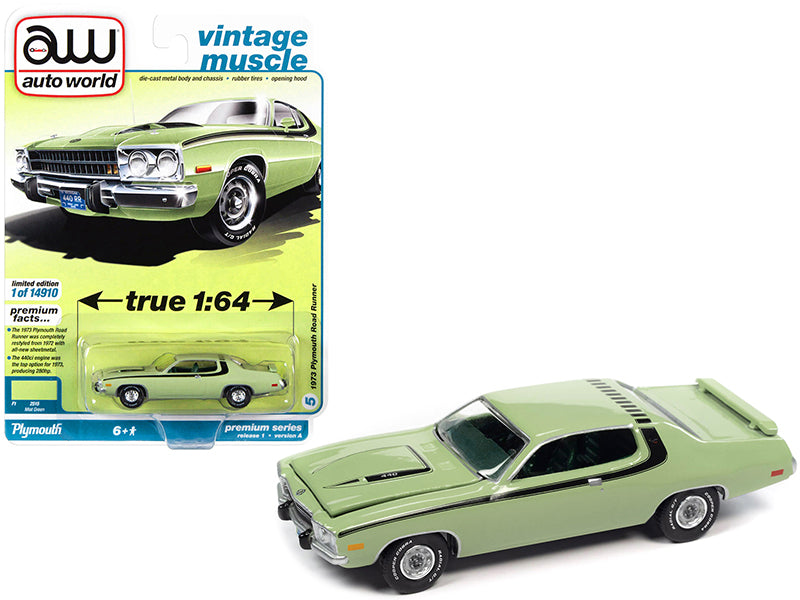 1973 Plymouth Road Runner Green Diecast Model Car 