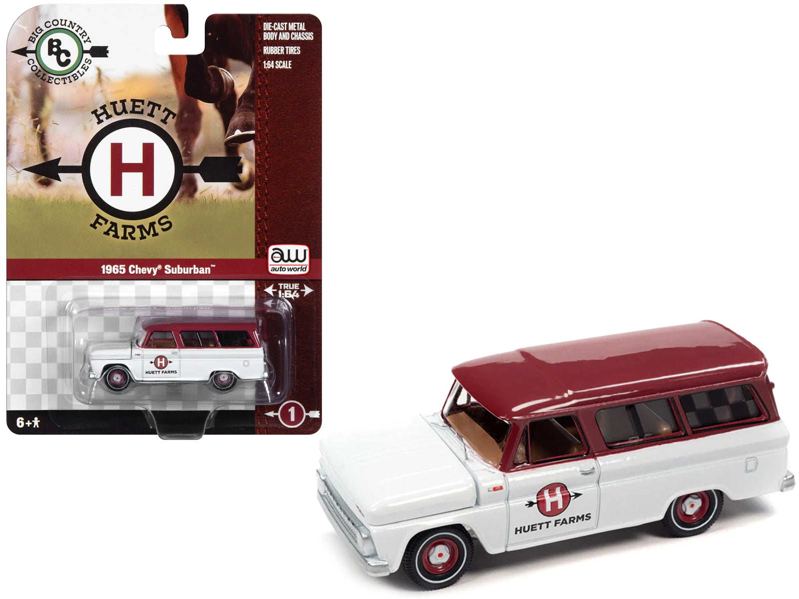 1965 Chevrolet Suburban  White Diecast Model Car 
