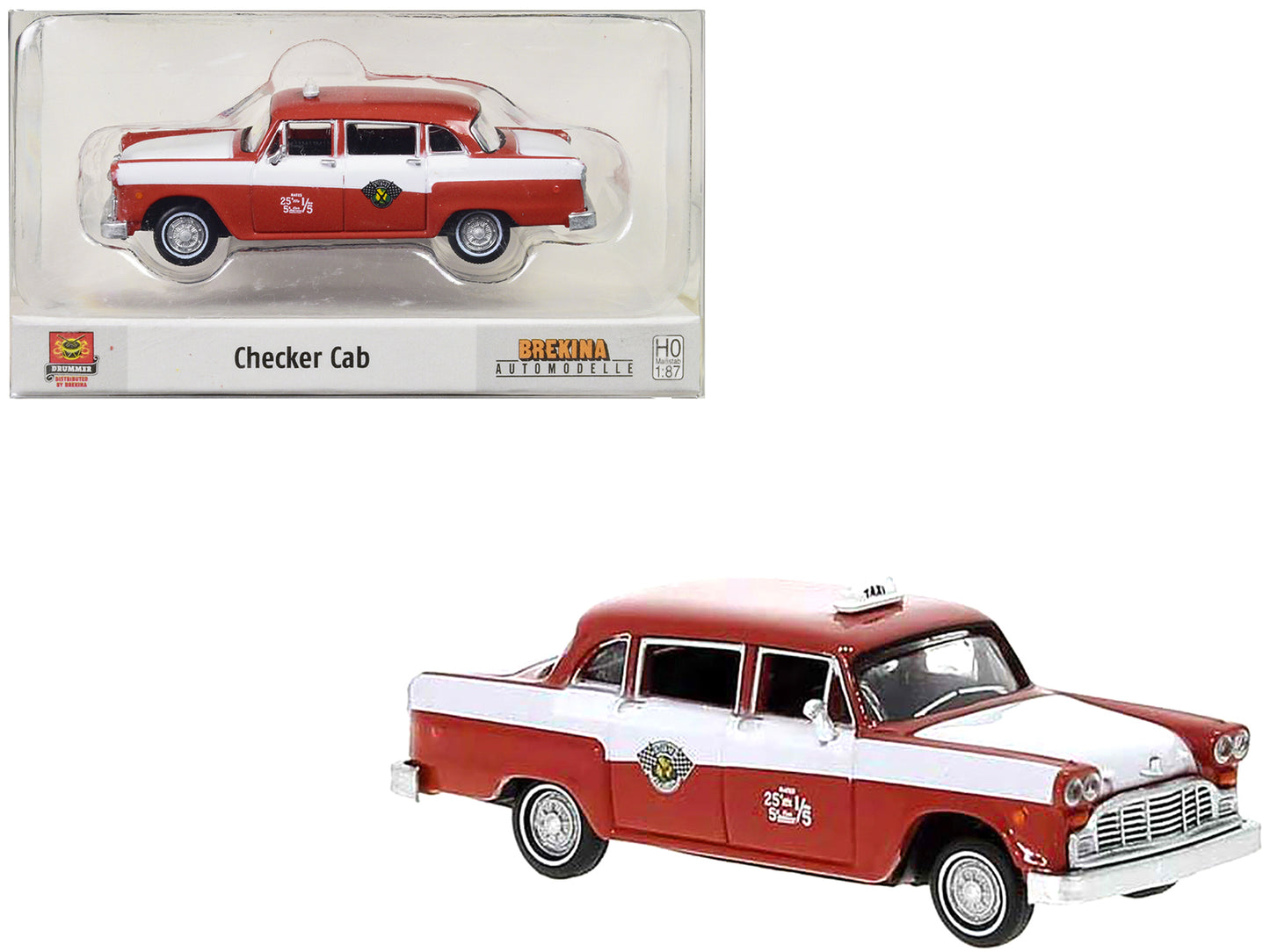 1974 Checker Cab  Red  Model Car 