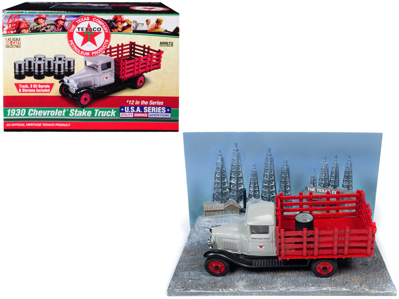1930 Chevrolet Stake  White Diecast Model Stake Truck 